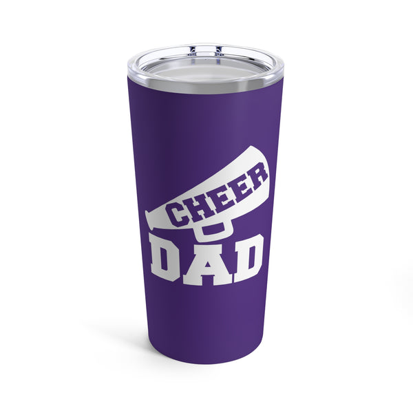 Purple Cheer Dad Tumbler 20oz With Megaphone Gift For Him