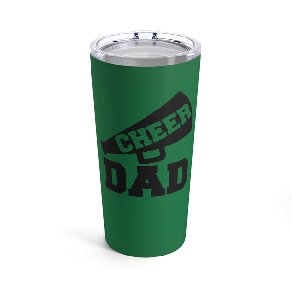Green Cheer Dad Tumbler 20oz With Megaphone Gift For Him
