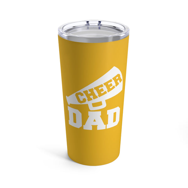 Yellow Cheer Dad Tumbler 20oz With Megaphone Gift For Him