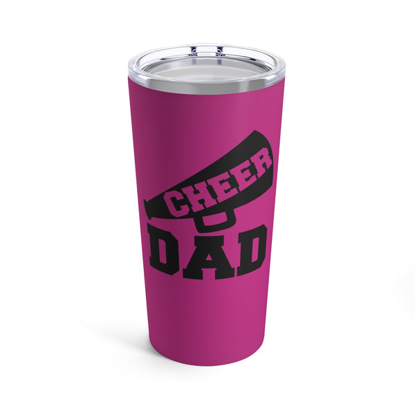 Pink Cheer Dad Tumbler 20oz With Megaphone Gift For Him