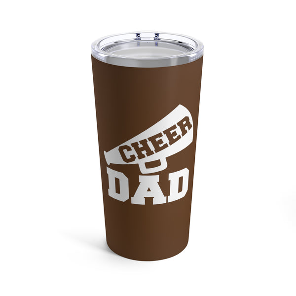 Brown Cheer Dad Tumbler 20oz With Megaphone Gift For Him