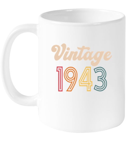 1943 Retro Vintage Birth Year Blast Coffee Mug, Tumbler, Wine Glass