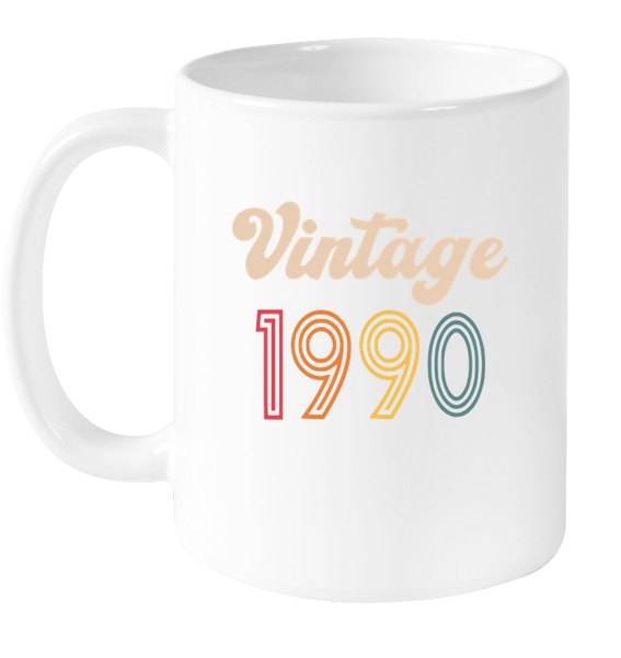 1990 Retro Vintage Birth Year Blast Coffee Mug, Tumbler, Wine Glass