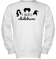Hocus Pocus I Smell Children Kids Fleece Pullover Sweatshirt