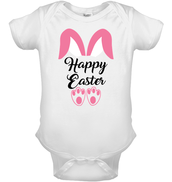 Kids Bunny Happy Easter Onesie, Tee Shirt, Sweatshirt