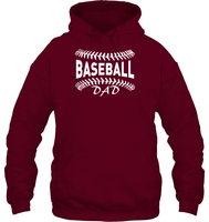 Baseball Dad Shirt Unisex Heavyweight Pullover Hoodie With Baseball Stripes