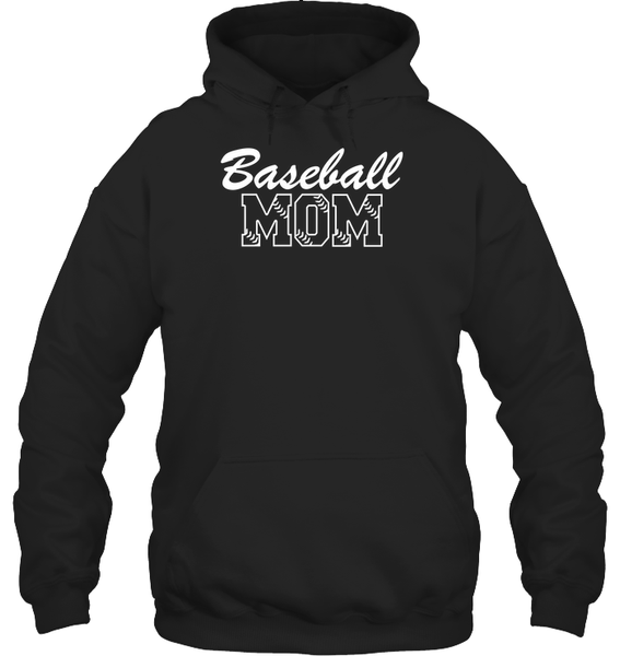 Baseball Mom Shirt Unisex Heavyweight Pullover Hoodie With Baseball Stripes