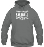 Baseball Dad Shirt Unisex Heavyweight Pullover Hoodie With Baseball Stripes