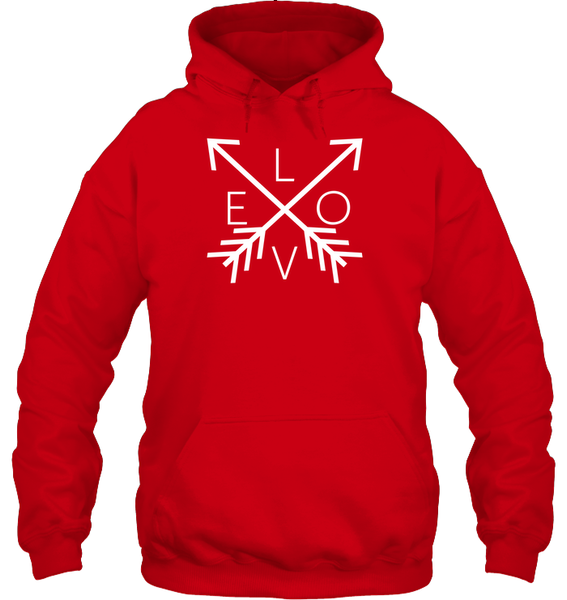Love With Arrows Valentine's Day Unisex Heavyweight Pullover Hoodie