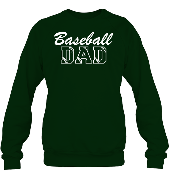 Baseball Dad Shirt Unisex Fleece Pullover Sweatshirt With Baseball Stripes