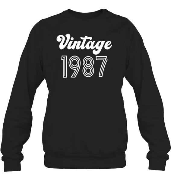 1987 Retro Vintage Birth Year Blast Unisex Fleece Pullover Sweatshirt
