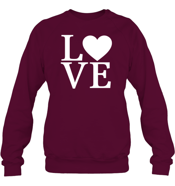 Love Letters With Heart Valentine's Day Unisex Fleece Pullover Sweatshirt