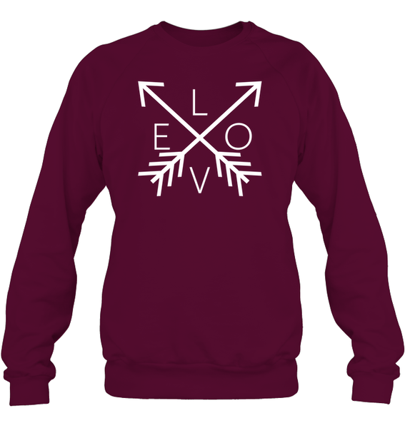 Love With Arrows Valentine's Day Unisex Fleece Pullover Sweatshirt