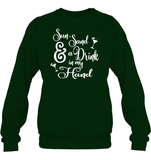 Sun Sand & A Drink In My Hand Bachelorette Shirt For Women Unisex Fleece Pullover Sweatshirt