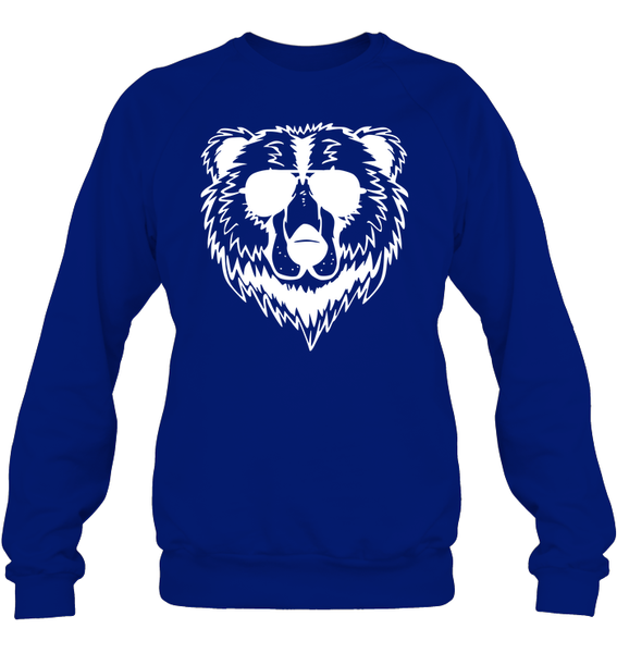 Cool Grizzly Bear Shirt Unisex Fleece Pullover Sweatshirt
