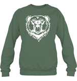 Angry Bear Shirt Unisex Fleece Pullover Sweatshirt