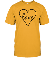 Love In Heart Valentine's Day Unisex Short Sleeve Classic Tee