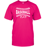Baseball Dad Shirt Unisex Short Sleeve Classic Tee With Baseball Stripes
