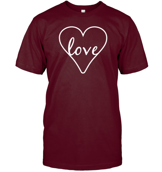 Love In Heart Valentine's Day Unisex Short Sleeve Classic Tee