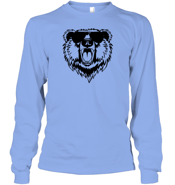 Cool Angry Grizzly Bear Shirt Unisex Long Sleeve Classic Tee