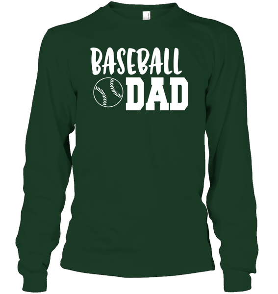 Baseball Dad Shirt Unisex Long Sleeve Classic Tee With Baseball