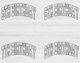 Birthday Svg Files For Cricut, Block Birthday Girl Svg Dxf Png Eps Cut Files Silhouette