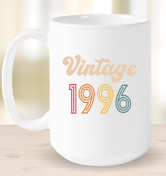1996 Retro Vintage Birth Year Blast Coffee Mug, Tumbler, Wine Glass