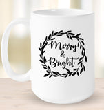 Merry & Bright Christmas Coffee Mug