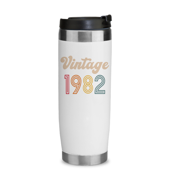1982 Retro Vintage Birth Year Blast Coffee Mug, Tumbler, Wine Glass