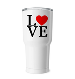 Love Letters With Heart Valentine's Day Coffee Cup, Tumbler, Wine Drinking Mug For Women