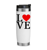 Love Letters With Heart Valentine's Day Coffee Cup, Tumbler, Wine Drinking Mug For Women