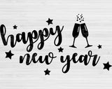 Happy New Year Svg Files For Cricut And Silhouette, New Years Eve Svg Cut File