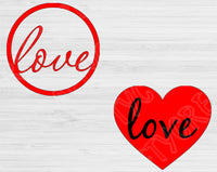 Love Svg Files For Cricut And Silhouette, Heart Valentine's Day Svg Cut Files