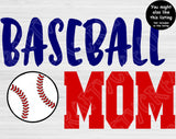 Baseball Mom Svg Files For Cricut And Silhouette, Baseball Svg Cut Files, Sports Mama Svg Digital Download.