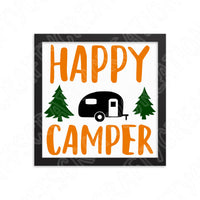 Camping Svg, Happy Camper Svg Files For Cricut and Silhouette Cutting Machines
