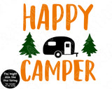 Camping Svg Files For Cricut and Silhouette Cutting Machines. Happy Camper Svg Cut File