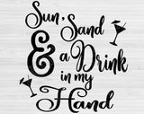 Sun Sand And A Ring On My Hand Svg Files for Cricut. Bride Svg For Bachelorette Party.