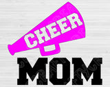 Cheer Mom Svg Files For Cricut And Silhouette, Cheer Svg Cut Files, Megaphone Svg, Cheerleader Svg, Cheer Life Svg, Cheer Squad Svg