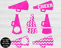 Cheer Mom Svg Files For Cricut And Silhouette, Cheer Svg Cut Files, Megaphone Svg, Cheerleader Svg, Cheer Life Svg, Cheer Squad Svg
