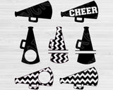 Cheer Svg Cut Files, Megaphone Svg Files For Cricut And Silhouette, Cheerleading Svg