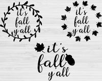 Its Fall Yall Svg Files For Cricut And Silhouette, Fall Svg Cut Files, Thanksgiving Svg