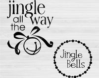 Jingle Bells Svg Files For Cricut And Silhouette, Jingle All The Way Svg, Christmas Svg Cut Files
