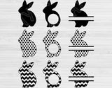 Easter Bunny Svg, Easter Svg Files For Cricut And Silhouette, Bunny Monogram Svg Cut Files, Easter Monogram Svg