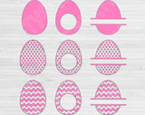 Easter Eggs Svg Files For Cricut And Silhouette, Easter Svg Cut Files. Easter Monogram Svg