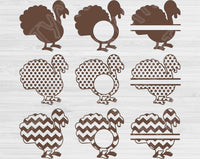 turkey monogram svg