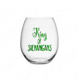 King of Shenanigans Svg, St Patricks Day Svg Files For Cricut And Silhouette, St Patricks Svg Cut Files