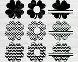 Shamrock Svg Files For Cricut And Silhouette, Four Leaf Clover St Patricks Day Svg Cut Files, Irish Svg, Lucky Clover Svg