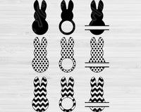Bunny Monogram Svg Cut Files, Easter Bunny Svg, Easter Svg Files For Cricut And Silhouette, Easter Monogram Svg