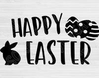 Happy Easter Svg Files For Cricut And Silhouette, Easter Svg Cut File With Eggs