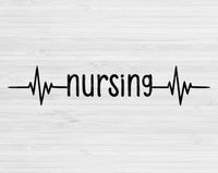 Nursing Svg Files For Cricut And Silhouette, Nurse Png, Nurse Stethoscope Svg Cut Files,  Heartbeat Svg, Nurse Svg.